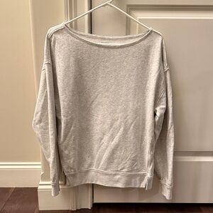 Womens Hollister Light Gray Off the Shoulder Sweatshirt XS